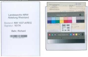 Entnazifizierung Richard Bahr , geb. 06.05.1890 (Steuersekretaer)