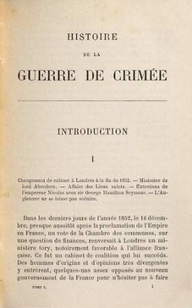 Histoire de la guerre de Crimée, 1