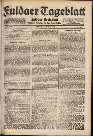 Ausgabe vom Mittwoch, den 05. Oktober 1921.