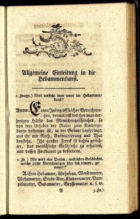 Allgemeine Einleitung in die Hebammenkunst.