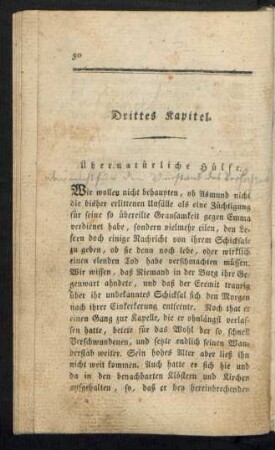 Drittes Kapitel. Übernatürliche Hülfe.