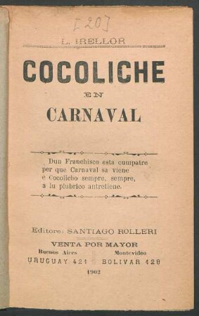 Cocoliche en carnaval