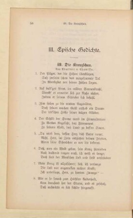 III. Epische Gedichte