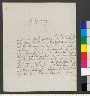 Brief von Coudray, Clemens Wenzeslaus an Goethe, Johann Wolfgang von