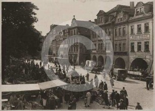 Marktplatz Hirschberg mit Bürgerhäusern