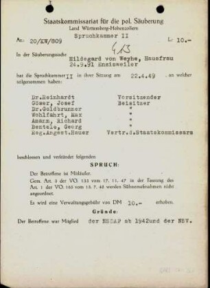 Weyhe, Hildegard von