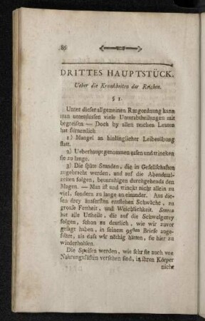 Drittes Hauptstück. Ueber die Krankheiten der Reichen.