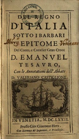 Del regno d'Italia sotto i barbari
