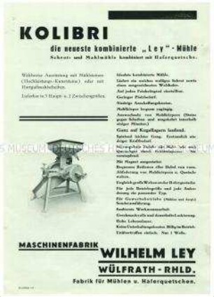 Schrot- und Mahlmühle "Kolibri"