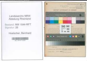 Entnazifizierung Bernhard Hoelscher , geb. 08.04.1900 (Schlosser)