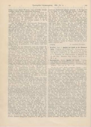 252-253 [Rezension] Baumgarten, Herm., Ignatius von Loyola. Vortrag