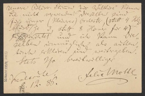 Brief an B. Schott's Söhne : 05.12.1888