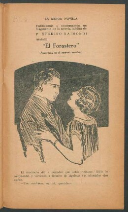 "El Forastero" : (Aparecerá en el número próximo)