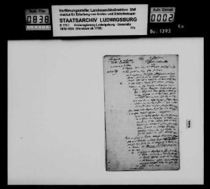 Periodische Berichte der Oberämter über die Geburten (Geburtsberichte) für 1840/41