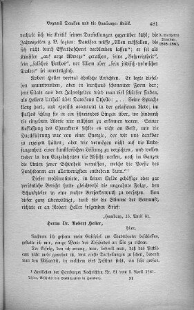 Bogumil Dawison und die Hamburger Kritik.