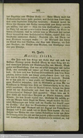 11. Juli. Moritz stirbt