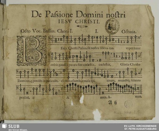 I. Beata Christi passio sit