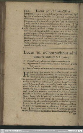 Locus 36. à Contractibus ad ultimas voluntates & Contra