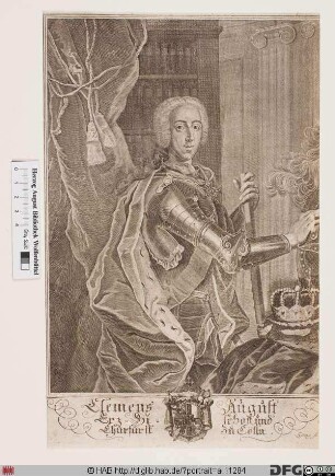 Bildnis Clemens August (von Bayern), 1723-61 Kurfürst u. Erzbischof von Köln