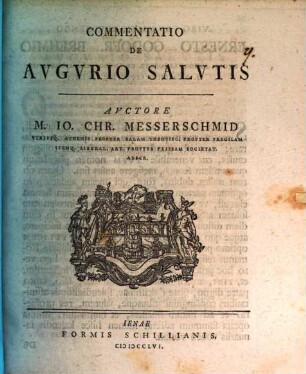 Commentatio De Avgvrio Salvtis