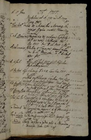 Den 4ten Jul. [und später] 1755 sind bey der Post übersandt.