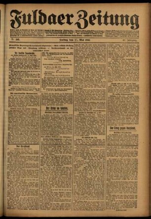 Ausgabe vom Freitag, den 12. Mai 1916.