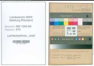 Entnazifizierung Josef Lechtenboehmer , geb. 27.04.1896 (Arbeiter)