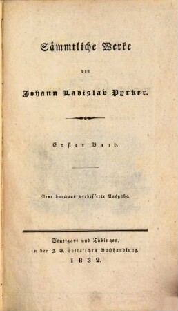 Johann Ladislav Pyrker's sämmtliche Werke, 1. Tunisias : ein Heldengedicht in zwölf Gesängen