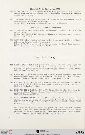 Porzellan (Nr. 230 - 313)