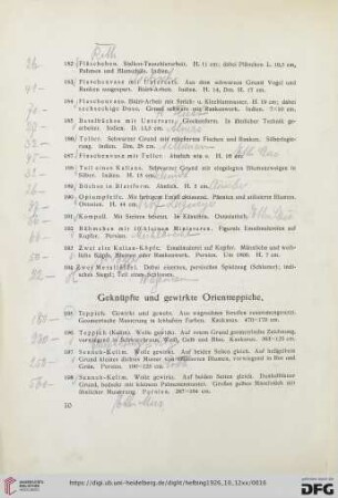 geknüpfte und gewirkte Orientteppiche (Nr.195-224)