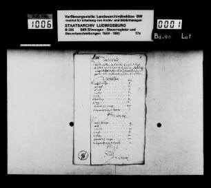 Steuerbeschreibungen und Steuerregister im Amt Wasseralfingen