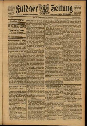 Zweite Ausgabe vom Dienstag, den 21. November 1905.