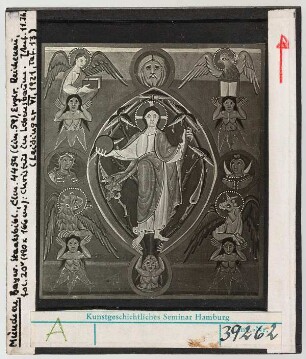 München, Staatsbibliothek: Clm 4454, Bamberger Evangeliar, fol. 20v: Christus im Lebensbaum