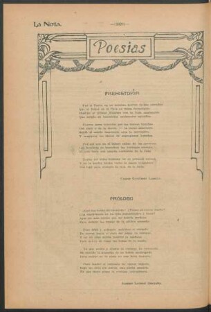 Poesías : Prehistoria [y] Prólogo