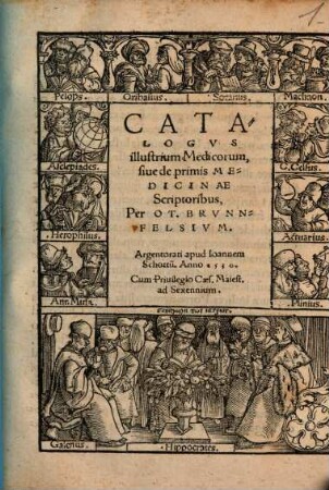 Catalogvs illustrium Medicorum, siue de primis Medicinae Scriptoribus