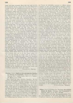 105-106 [Rezension] Pruckner, Hubert, Studien zu den astrologischen Schriften des Heinrich von Langenstein