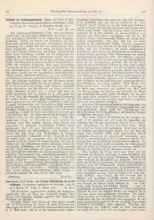 547-549 [Rezension] Durkheim, Émile, Les Formes élémentaires de la Vie religieuse