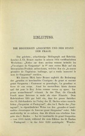 Les grandes et inestimables croniques de Gargantua und Rabelais' "Gargantua et Pantagruel"