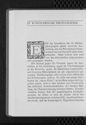 Künstlerische Photographie
