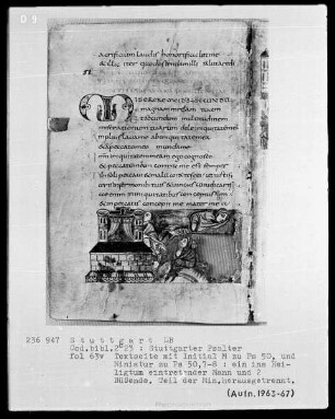 Der Stuttgarter Bibelpsalter — Buße und Reue, Folio 63verso