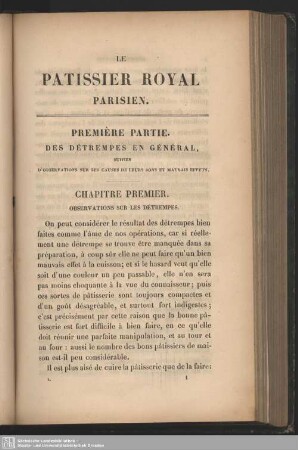 Premiére partie. Observations sur les détrempes
