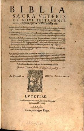 Biblia Sacra Veteris et Novi Testamenti