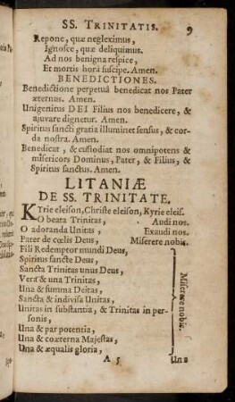9-26, Litaniae De SS. Trinitate