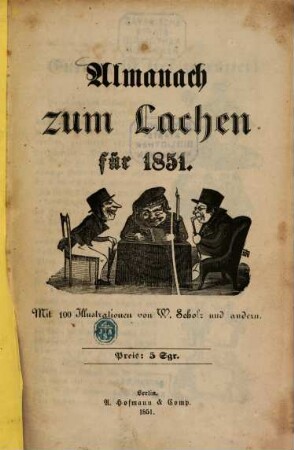Almanach zum Lachen : für ... 1851