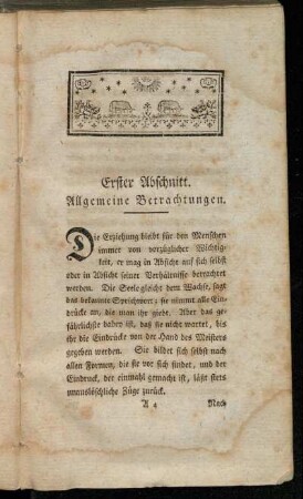 Erster Abschnitt. Allgemeine Betrachtungen.