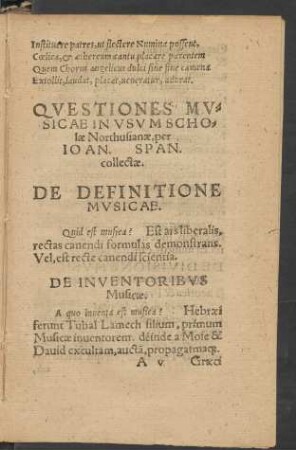 De Inventoribus Musicae.