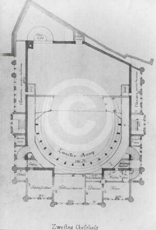 Grundriss 2. OG des Stadttheaters Danzig
