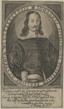 Bildnis des Iohannes Sperlingius