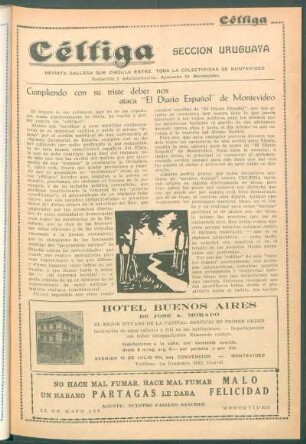 Cumpliendo con su triste deber nos ataca "El Diario Español" de Montevideo