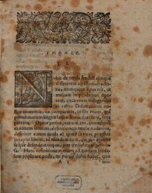 Diss. inaug. iur. de tutela feudali eiusque differentiis ab allodiali